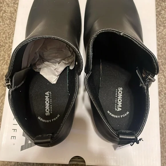 Sonoma Women's Sleek Black Millo Boots - Size 9.5 - Picture 6 of 8